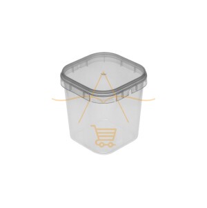 Potes Quadrados Bolo No Pote Lacre Plástico 500ml Com 10Un