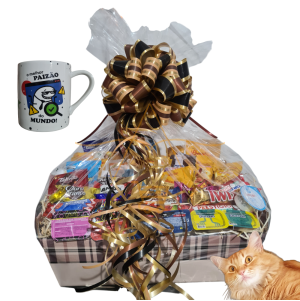 Cesta Café Da Manhã E Chocolate Presente 52 Itens Dia dos Pais Caneca