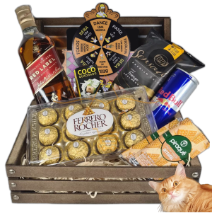 Cesta Presente Kit Masculino Whisky Jogo Drink Shot