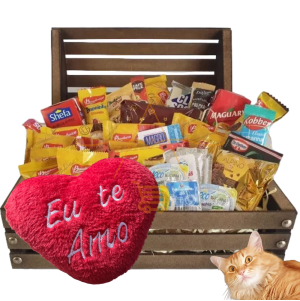 Cesta De Café Da Manhã Chocolate Presente Baú Pelucia Aniversario Surpresa