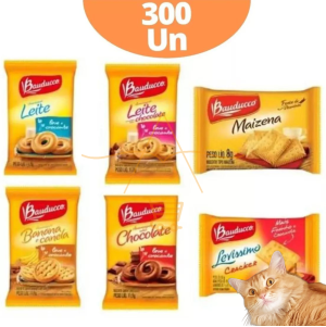 Biscoito Bauducco Sachê Sortido 300 Unidades